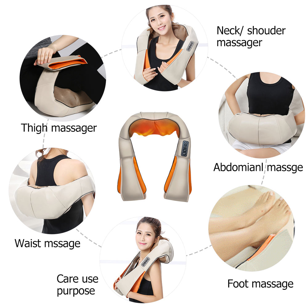 Oreiller de massage Shiatsu - Massage Shiatsu - Massage du cou - Massage des épaules - Massage du dos