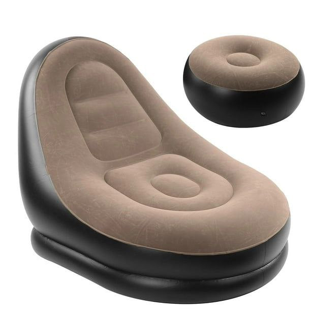 Canapé gonflable ultra confortable avec repose-pieds